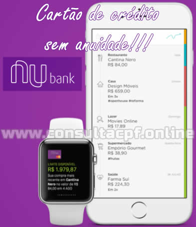 Nubank - Cartão de crédito sem anuidade